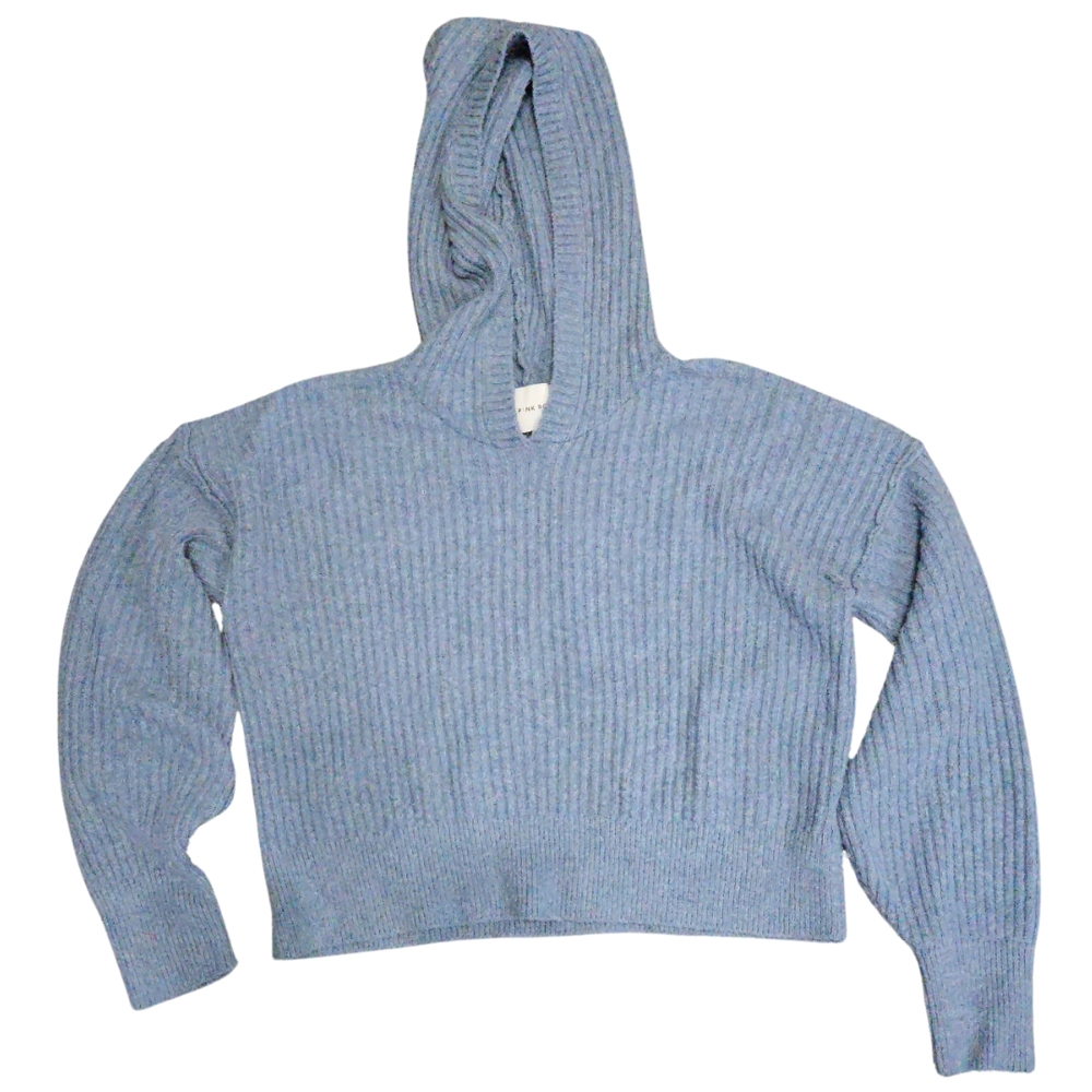 Blue Hooded Women's Sweater